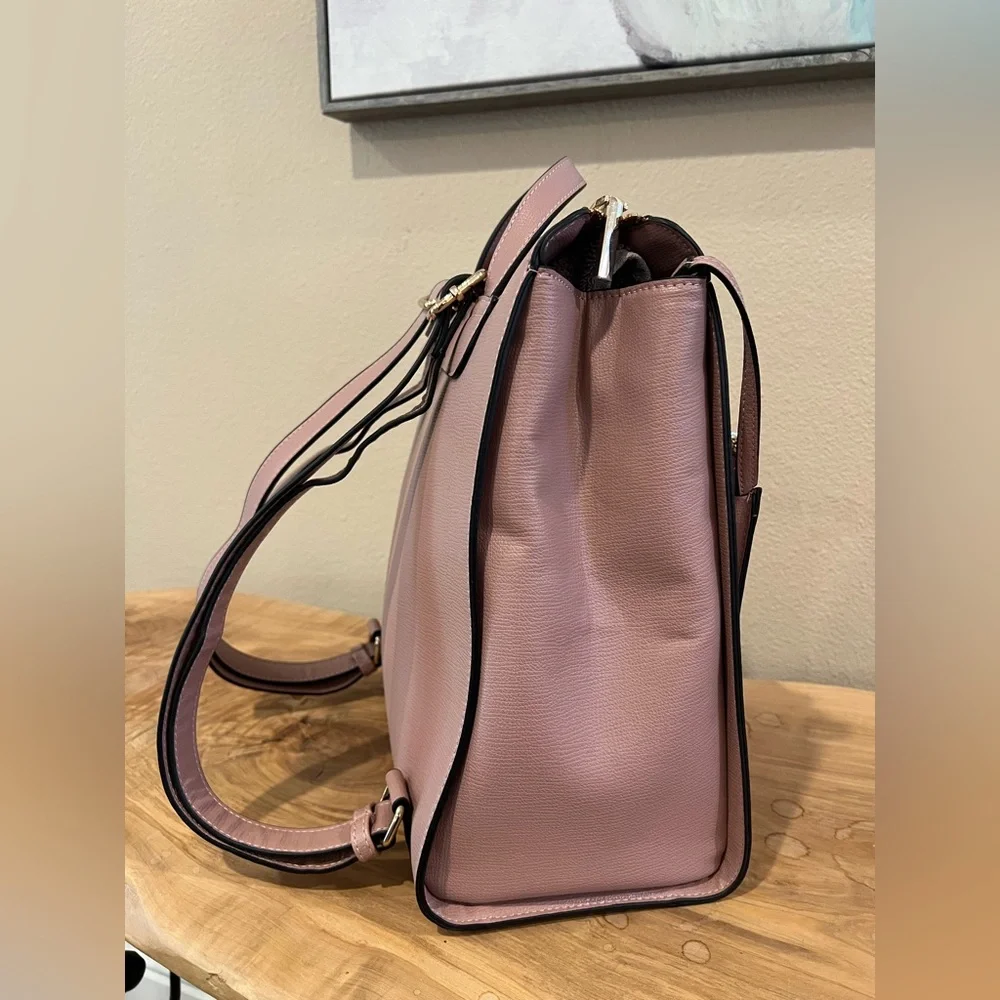 Dune London Muave Convertible Backpack with Gold Accents